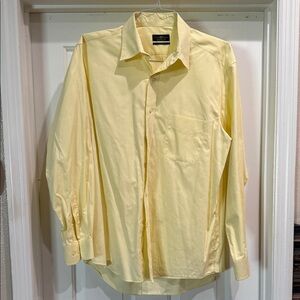 Club Room Light Yellow Casual Button Down Shirt